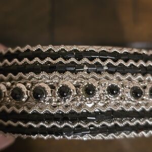 Elegant Silver and Black Beaded Bracelet